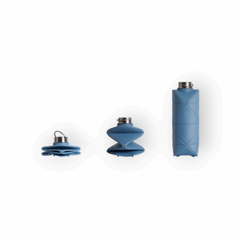 Origami faltbare Trinkflasche - Sleek Blue